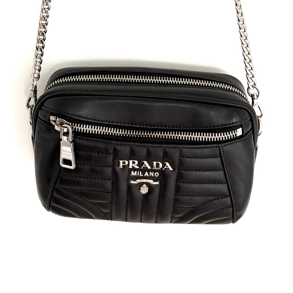 PRADA Convertible Small Purse / Belt Bag Diagramme Quilted Leather